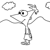 Desenho de Phineas para colorir