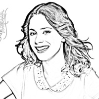 Desenho de Cara da Violetta para colorir