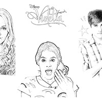 Desenho de Turma de Violetta da Disney para colorir