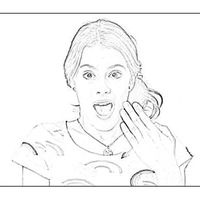 Desenho de Violetta assustada para colorir