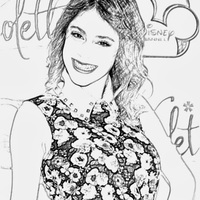 Desenho de Violetta sorrindo para colorir