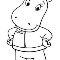 Desenho de Hipopótamo Tasha para colorir