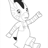 Desenho de Zebra Zou para colorir