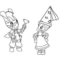 Desenho de Zou e Elsee para colorir
