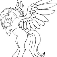 Desenho de Cavalo alado para colorir