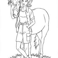 Desenho de Cavalo da Barbie para colorir