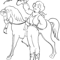 Desenho de Cavalo de circo para colorir