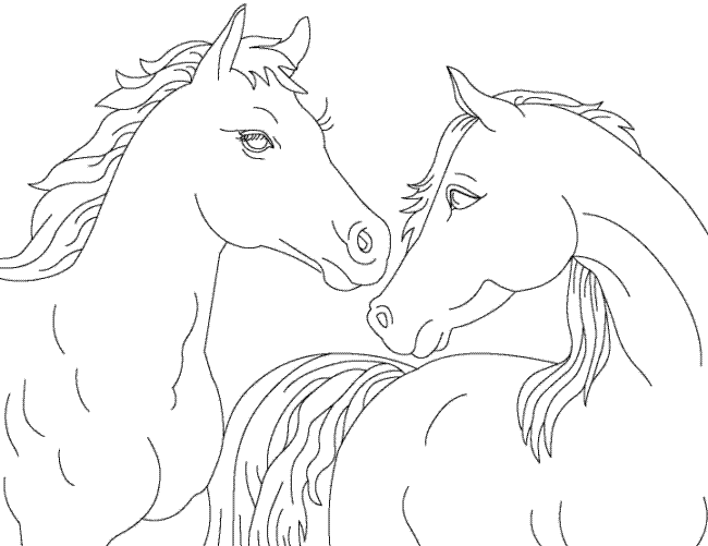 Desenho de Cabeça de cavalo para colorir - Tudodesenhos