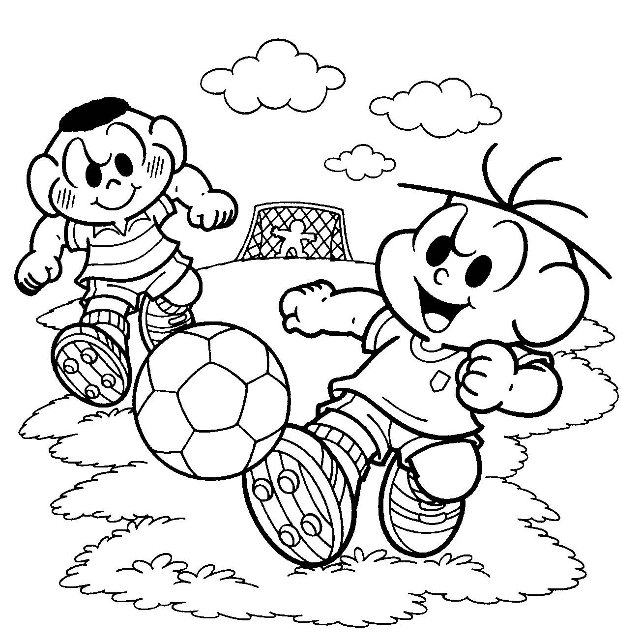 Desenhos de Futebol para Imprimir e Colorir