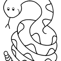 Desenho de Cobra enrolada para colorir