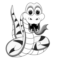Desenho de Cobra peçonhenta para colorir