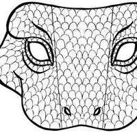Desenho de Máscara de cobra peçonhenta para colorir