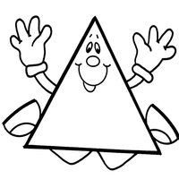 Desenho de Triângulo feliz para colorir