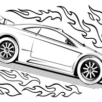 Desenho de Carro do Hot Wheels para colorir