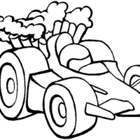 Desenho de Carro de F1 para colorir