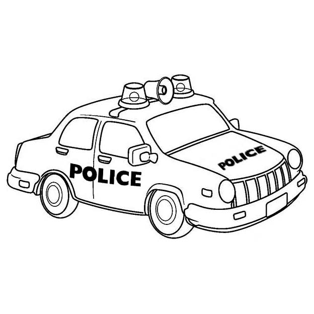 Desenhos de Carros de Policia PDF Pra Colorir Rapido