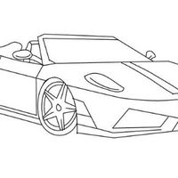 Desenho de Ferrari para colorir