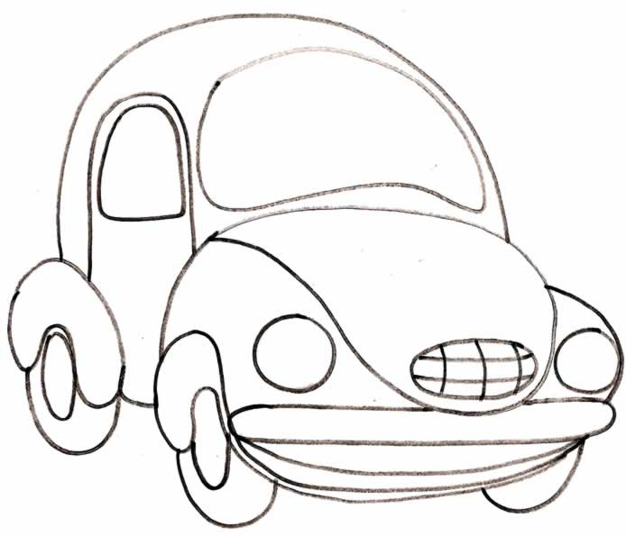 Jogos de Colorir Desenhos Online: Carro Fusca