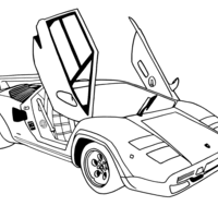 Desenho de Super carrro Lamborghini para colorir