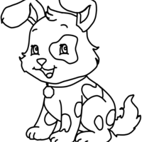 Desenho de Cachorro bebê para colorir