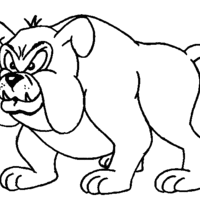 Desenho de Cachorro Buldogue para colorir