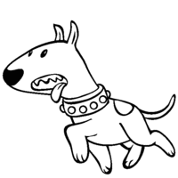 Desenho de Cachorro Bull Terrier para colorir
