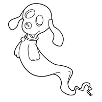 Desenho de Cachorro fantasma para colorir
