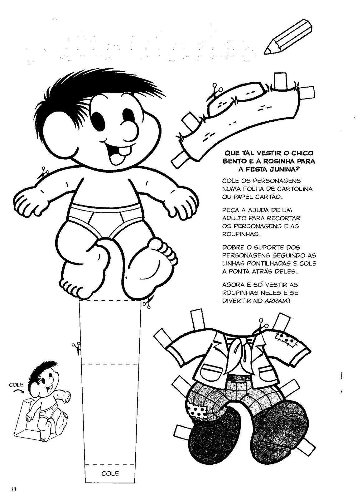 Desenho de Jogo dos 7 erros Chico Bento para colorir - Tudodesenhos