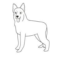 Desenho de Cachorro Pastor Alemão para colorir