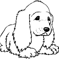 Desenho de Cachorro triste para colorir
