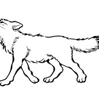 Desenho de Cachorro uivando para colorir