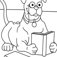 Desenho de Cachorro velho para colorir