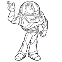 Desenho de Buzz Lightyear agente do bem para colorir