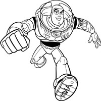 Desenho de Buzz Lightyear em missão para colorir