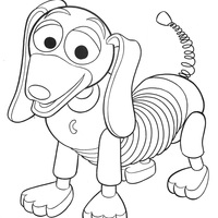 Desenho de Cachorro sanfona Slinky para colorir