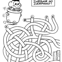 Desenho de Jogo do Labirinto Cascão para colorir
