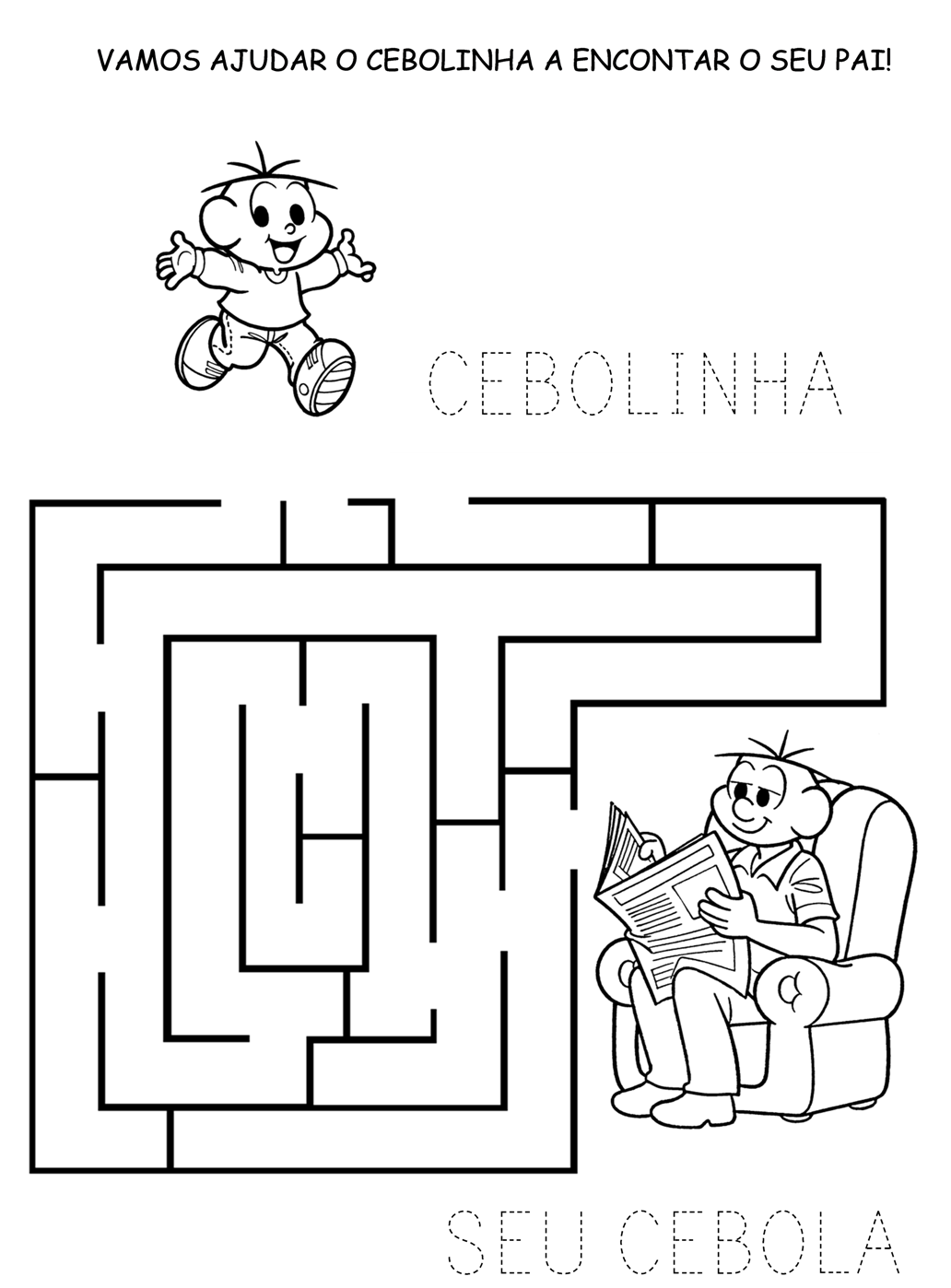 Desenho de Jogo do labirinto Monica para colorir - Tudodesenhos