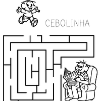 Desenho de Jogo do labirinto Cebolinha para colorir