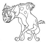 Desenho de Hiena do Rei Leão para colorir