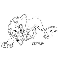 Desenho de Malvado Tio Scar para colorir