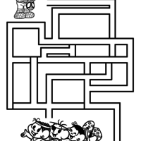 Desenho de Jogo de labirinto amizade para colorir