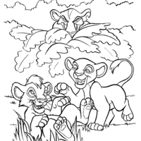 Desenho de O Rei Leão 2 para colorir