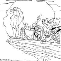 Desenho de Personagens de O Rei Leão para colorir