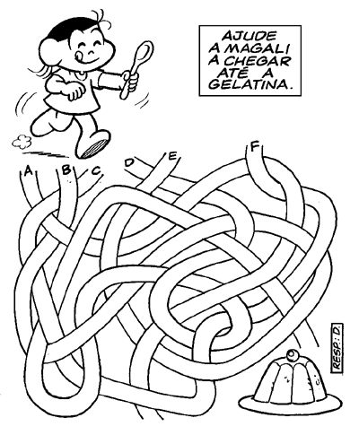 Desenho de Jogo do labirinto Magali para colorir - Tudodesenhos