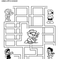 Desenho de Jogo do labirinto folclore para colorir