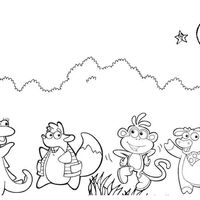 Desenho de Amigos de Dora Aventureira para colorir