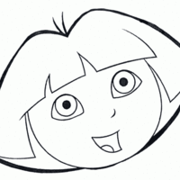 Desenho de Máscara da Dora Aventureira para colorir