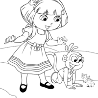 Desenho de Dora Aventureira de Alice para colorir