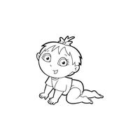 Desenho de Dora Aventureira bebê para colorir