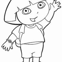 Desenho de Dora Aventureira bonequinha para colorir